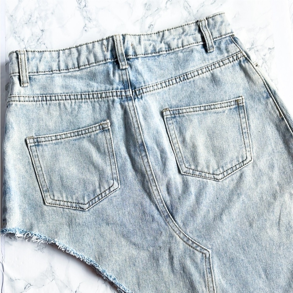 La’ Ros Asymmetrical Denim Skirt - Picture 5 of 11